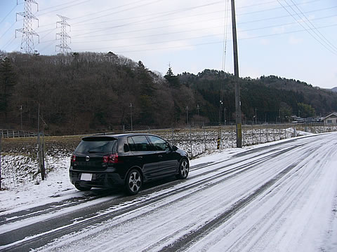 天王峠は雪化粧