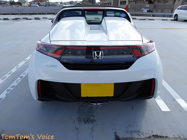 S660納車当日友人に見せに行ったリア画像