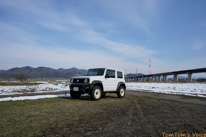 冬仕様の管理人のJB74_ジムニーシエラ。この画像は昨シーズンのもの、福知山にて。